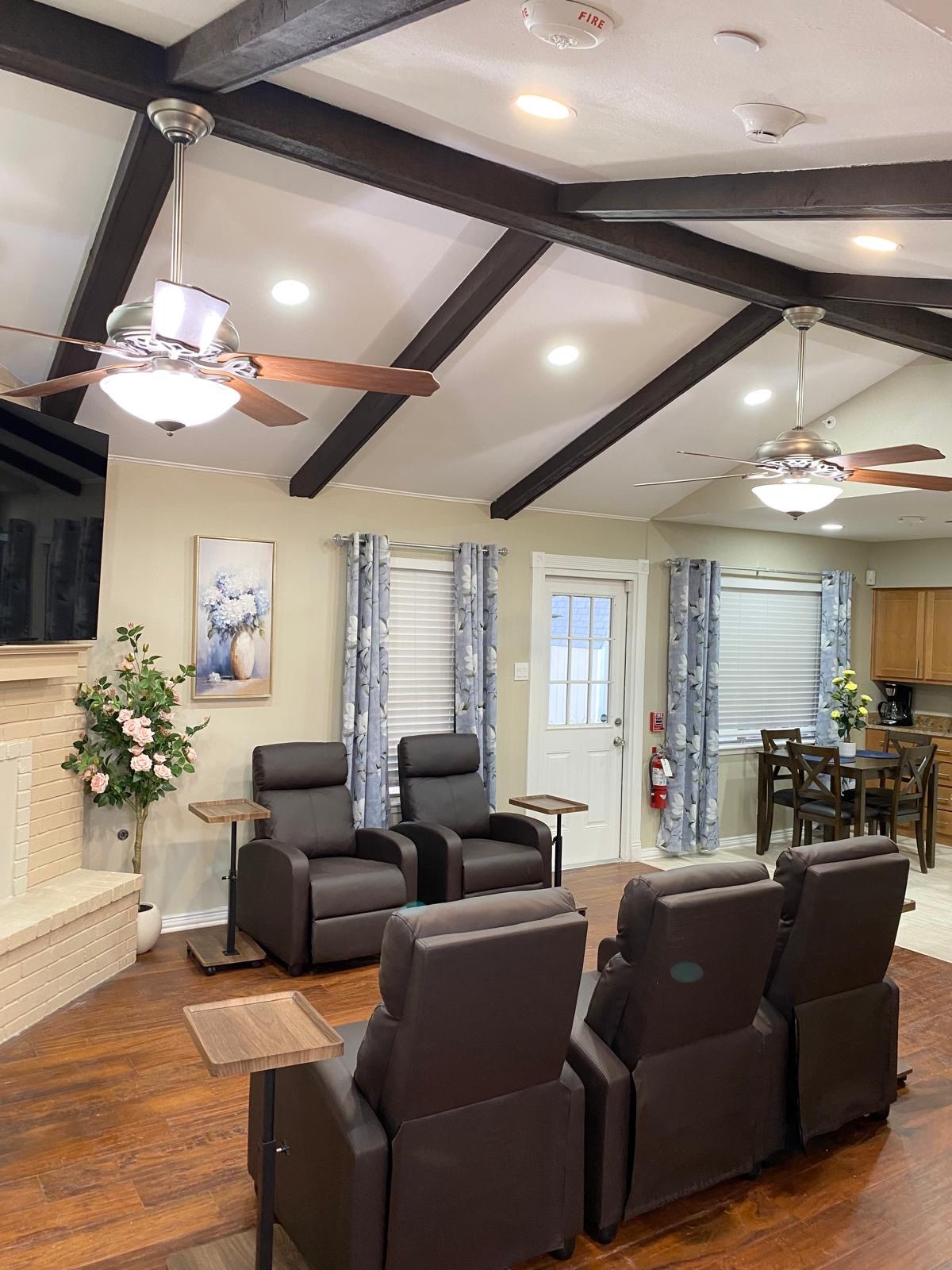 Warm, welcoming living area at Affinity Care